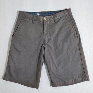 Volcom chino shorts men's size 32 grey colour frickin chino 22" short bulk